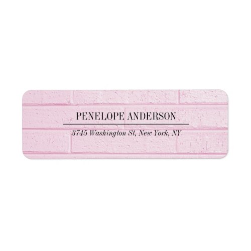 Creative Feminine Pink Wall Simple Elegant Modern Label