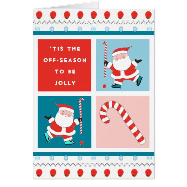 Creative Field Hockey Christmas Cards (Front)