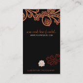 Creative Floral Artist Business Card (Back)