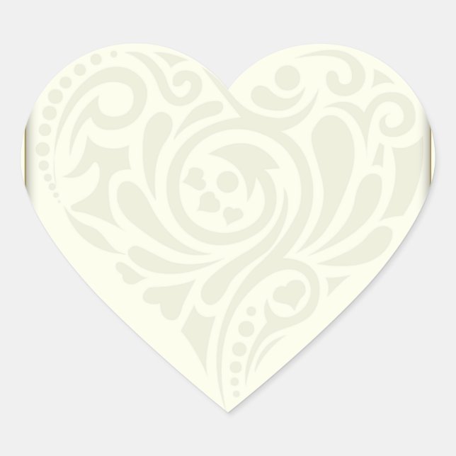 Creative floral heart valentine gift heart sticker (Front)