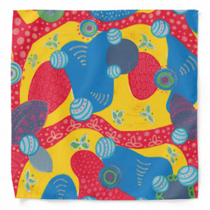Creative Forms and Shapes Original Abstract Art Bandana