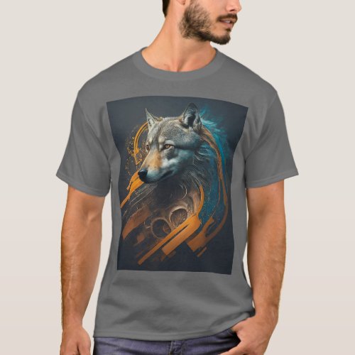 creative fox head design T_Shirt