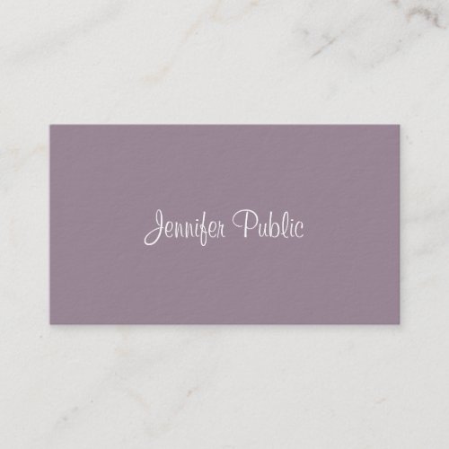 Creative Freehand Script Professional Elegant Luxe Business Card
