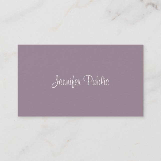 Creative Freehand Script Professional Elegant Luxe Business Card (Front)