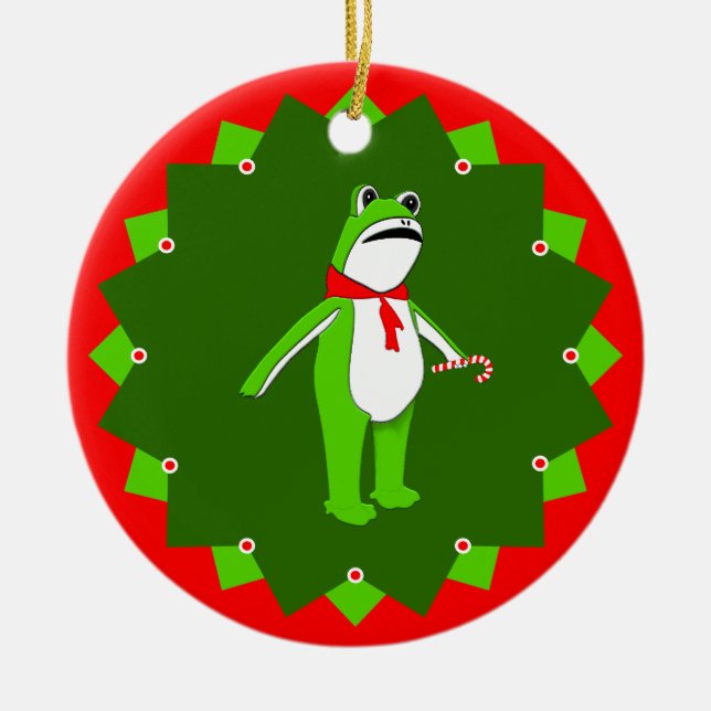 Creative Frog 2026 Ceramic Ornament (Front)