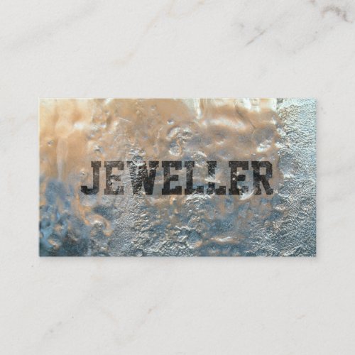 Creative Frozen Ice Jewellery Typography Business Card