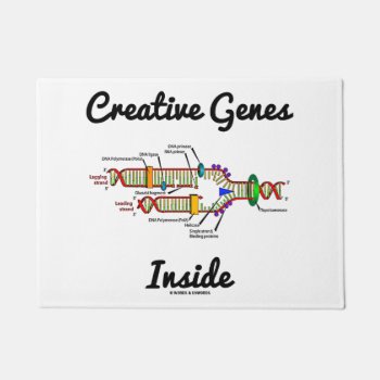 Creative Genes Inside Dna Replication Doormat by wordsunwords at Zazzle
