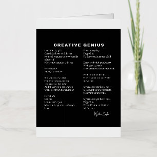Creative Genius Inspirational Poem Foil Greeting Card