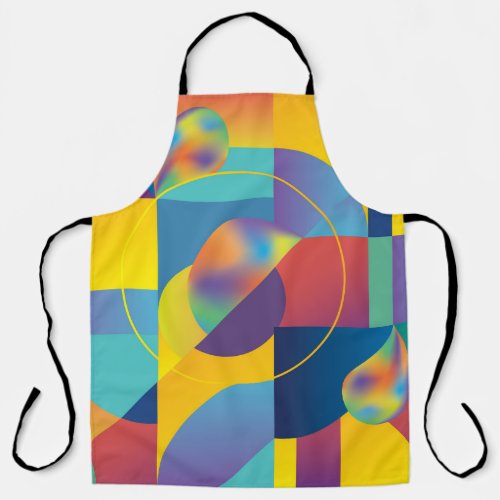 Creative Geometric Abstract Vintage Cover Apron