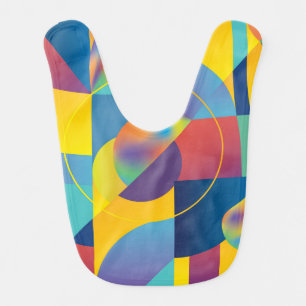 Creative Geometric: Abstract Vintage Cover. Baby Bib