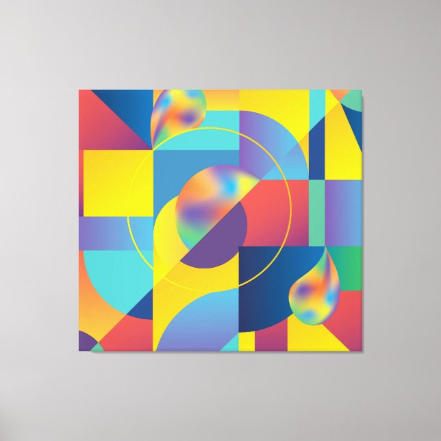 Creative Geometric: Abstract Vintage Cover. Canvas Print (Front)