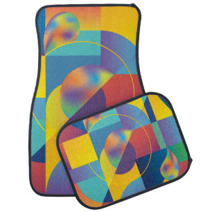 Creative Geometric: Abstract Vintage Cover. Car Floor Mat