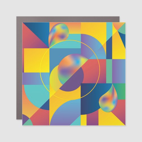 Creative Geometric Abstract Vintage Cover Car Magnet