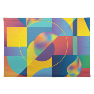Creative Geometric: Abstract Vintage Cover. Cloth Placemat