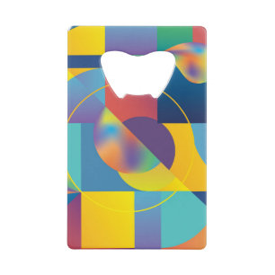 Creative Geometric: Abstract Vintage Cover. Credit Card Bottle Opener