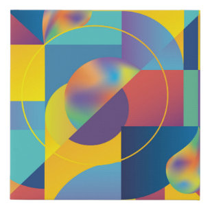 Creative Geometric: Abstract Vintage Cover. Faux Canvas Print