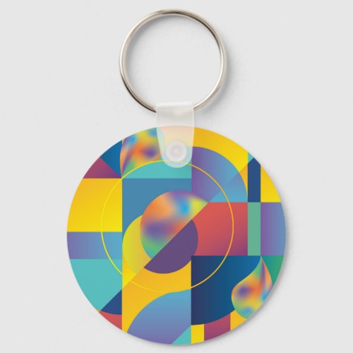 Creative Geometric Abstract Vintage Cover Keychain