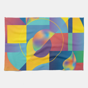 Creative Geometric: Abstract Vintage Cover. Kitchen Towel
