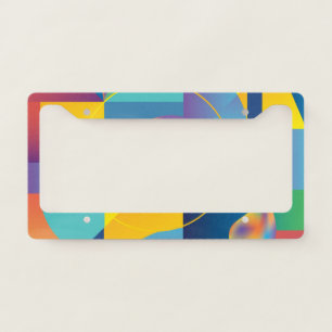 Creative Geometric: Abstract Vintage Cover. License Plate Frame