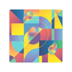 Creative Geometric: Abstract Vintage Cover. Metal Print