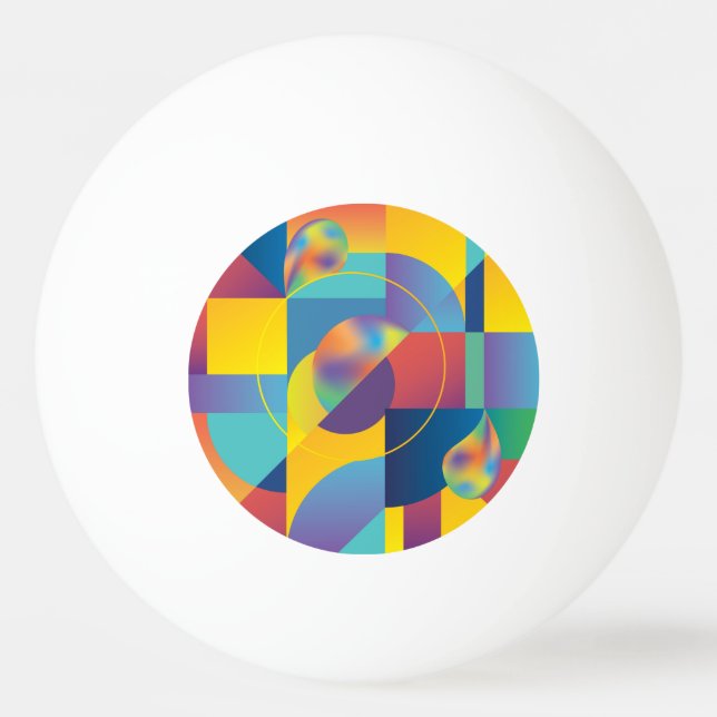 Creative Geometric: Abstract Vintage Cover. Ping Pong Ball (Front)