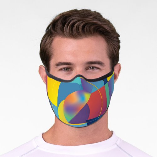Creative Geometric Abstract Vintage Cover Premium Face Mask