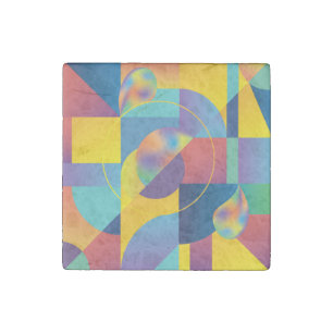 Creative Geometric: Abstract Vintage Cover. Stone Magnet