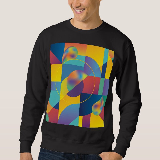 Creative Geometric: Abstract Vintage Cover. Sweatshirt (Front)