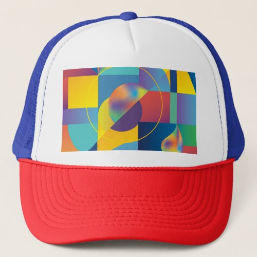 Creative Geometric Abstract Vintage Cover Trucker Hat