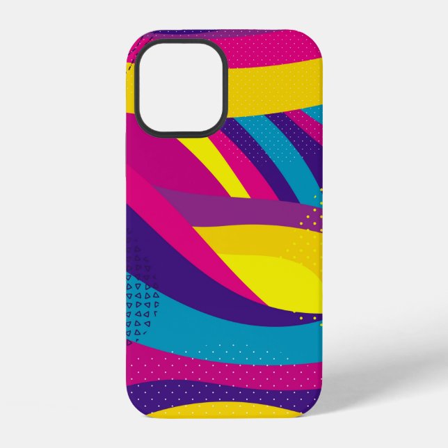 Creative geometric colorful bright background with iphone case (Back)