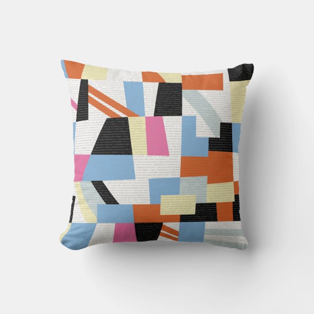 Creative Geometric: Length Pattern Design Throw Pillow (Front)