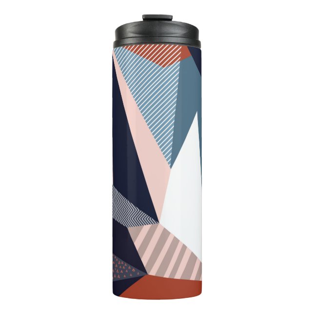 Creative geometric pattern with different shapes a thermal tumbler (Front)