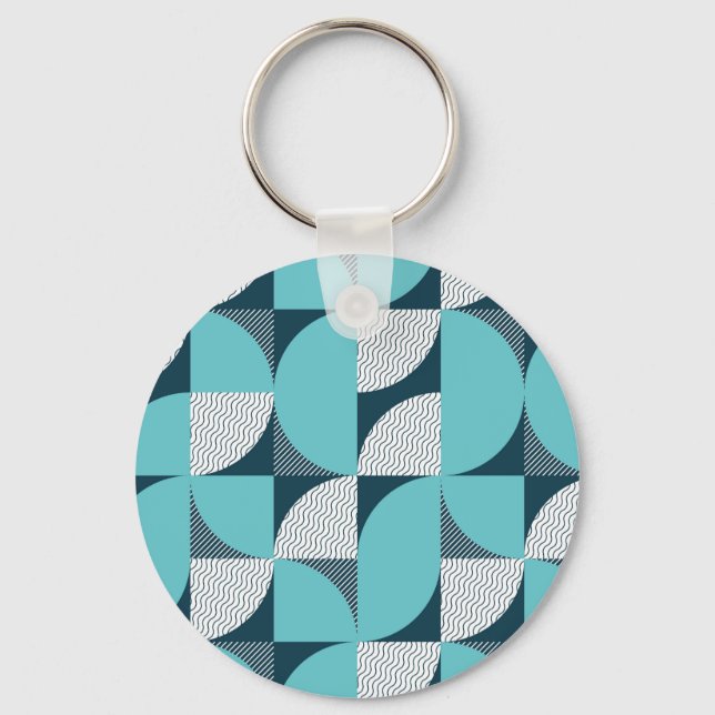 Creative geometric shape pattern keychain (Front)