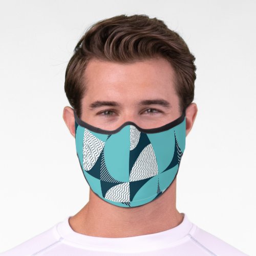 Creative geometric shape pattern premium face mask