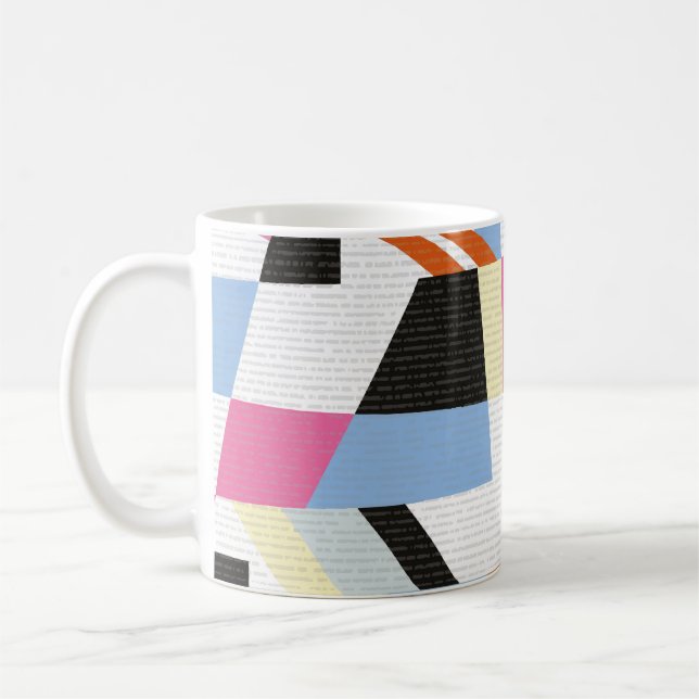 Creative geometric shapes, length pattern design coffee mug (Left)