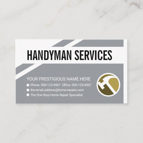 Creative Geometric Trapezium Hammer Business Card