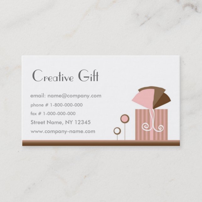 Creative Gift Shop Business Card Template (Front)