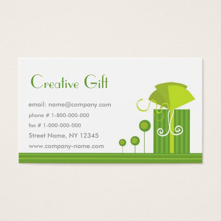 Creative Gift Shop Business Card Template Zazzle Com