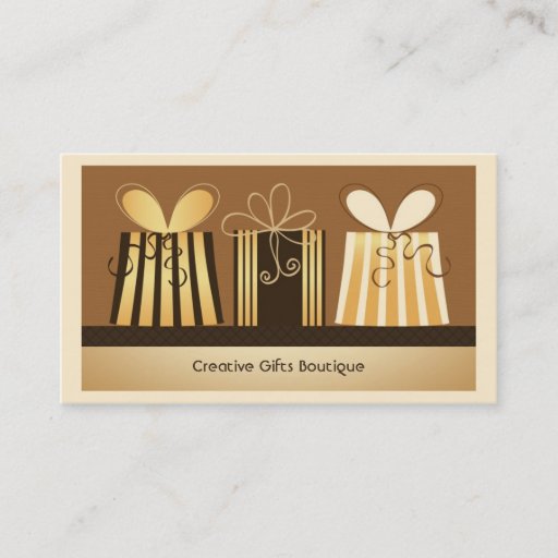 Customizable Creative Gifts Shop Business Card