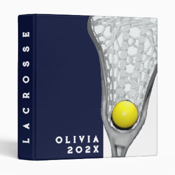 Creative Girls Lacrosse 3 Ring Binder by lacrosseshop at Zazzle