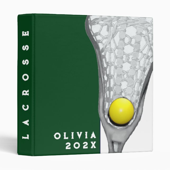 Creative Girls Lacrosse 3 Ring Binder (Front/Spine)