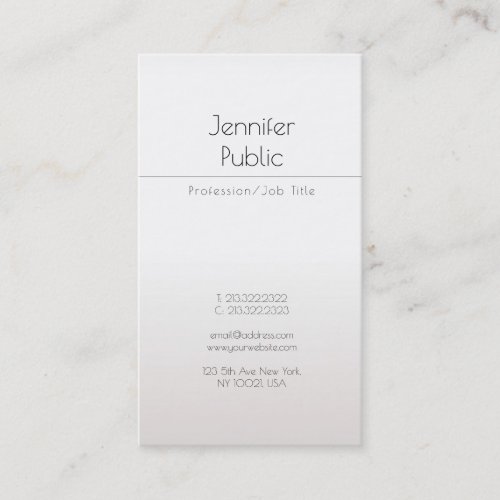 Creative Glam Faux Silver Modern Professional Luxe Business Card