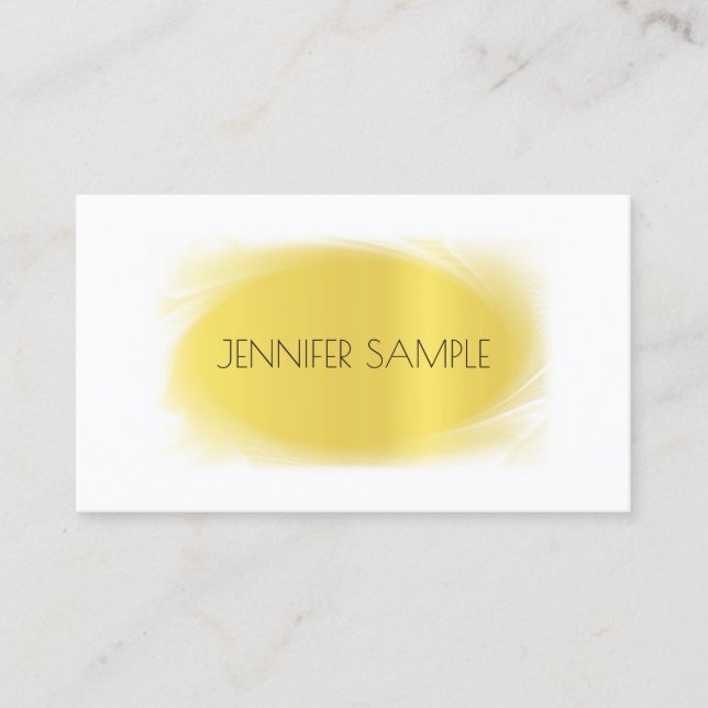 Creative Glamour Design Modern Gold Luxury Plain Business Card (Front)
