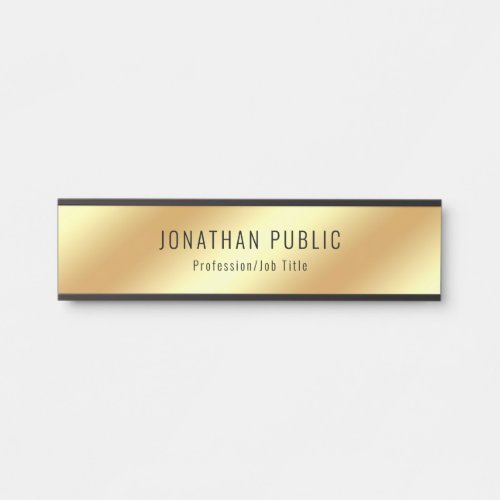 Creative Glamour Gold Look Modern Template Door Sign