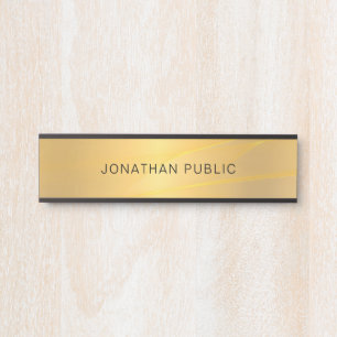 Creative Glamour Gold Simple Template Elegant Door Sign