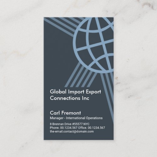 Creative Global Border Frame Import Export Business Card