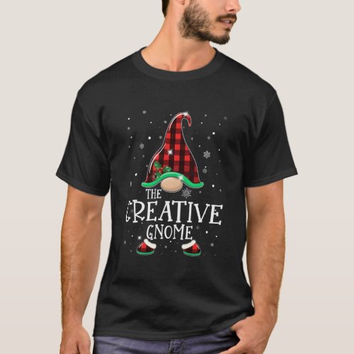 Creative Gnome Buffalo Plaid 2021 Pajama T_Shirt