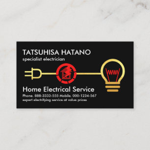 Creative Gold Electrical Home Wiring Business Card