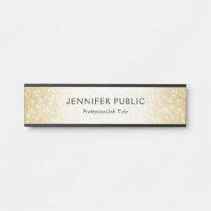 Creative Gold Glitter Modern Template Elegant Door Sign