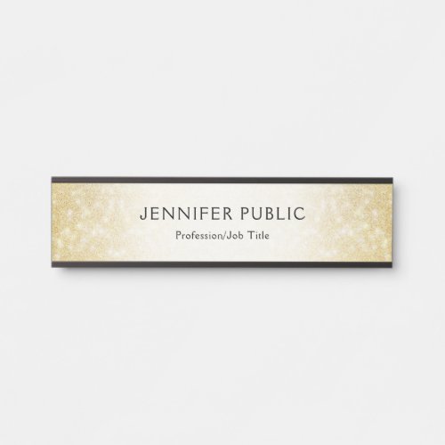 Creative Gold Glitter Modern Template Elegant Door Sign